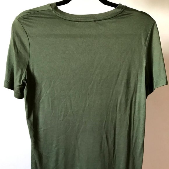 Zara Collection Women Basic Olive Green Short Sleeve Shirt - Picture 4 of 4
